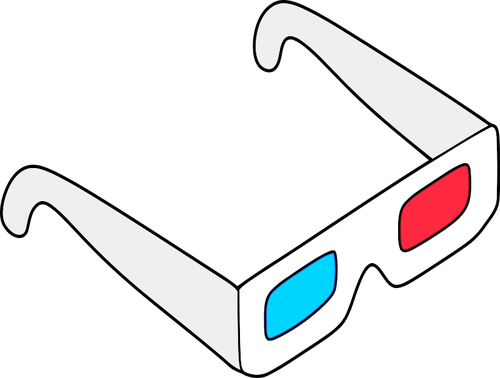 3D glasses vector sketch