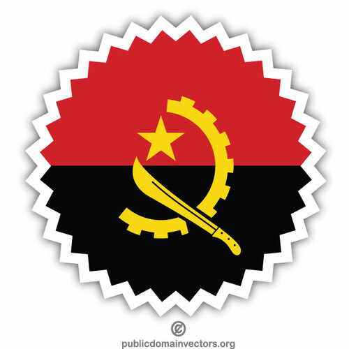 Флаг Анголы в наклейке