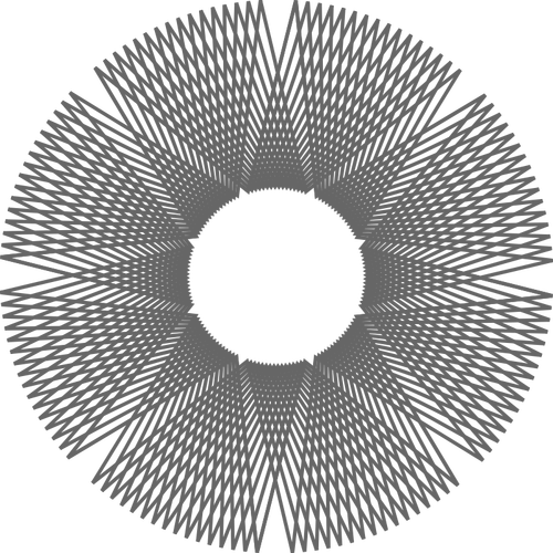 Vektor-Bild von sich wiederholenden Linien im Kreis Muster