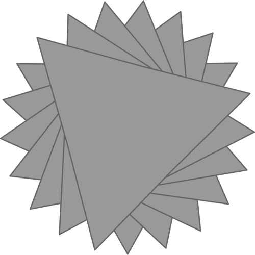 Vektorový obrázek květiny z trojúhelníků
