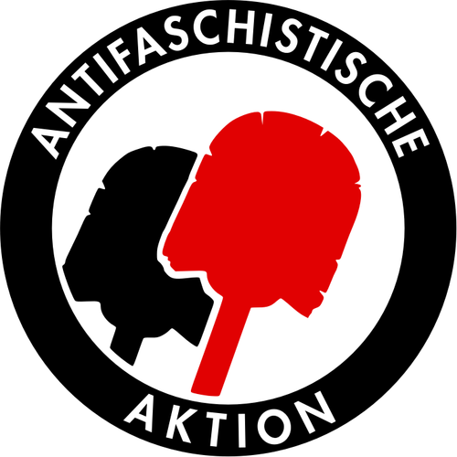 Antifascist toilet sikat tanda vektor klip seni