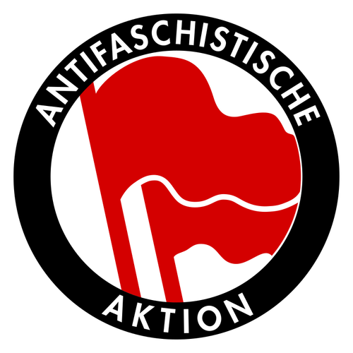 Červené a černé antifašistické Klipart
