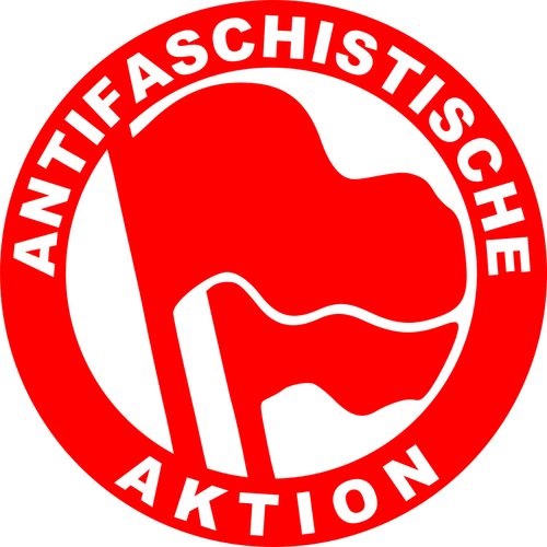 Antifascist 액션 사인 벡터 이미지