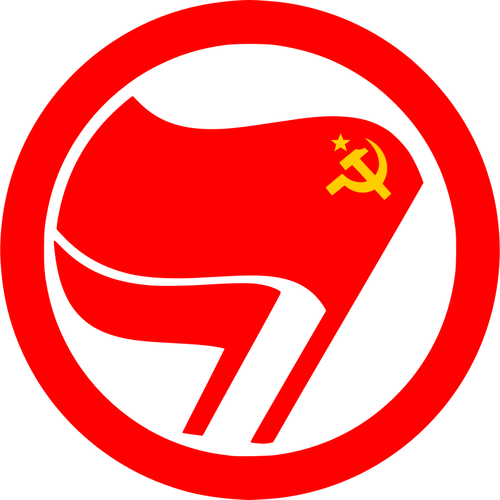 反ファシズム主義共産主義アクション赤い記号