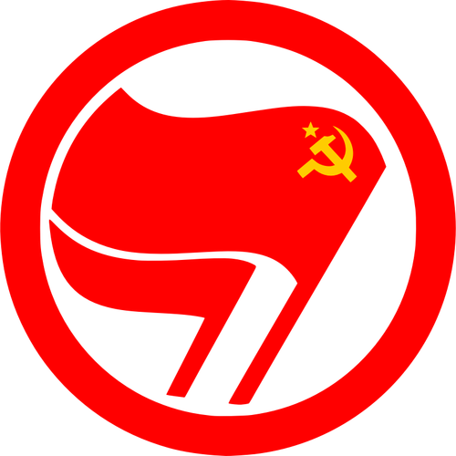 Antifascist kommunistiske handling rød symbol