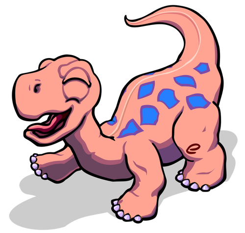 Lächelnde Cartoon dino