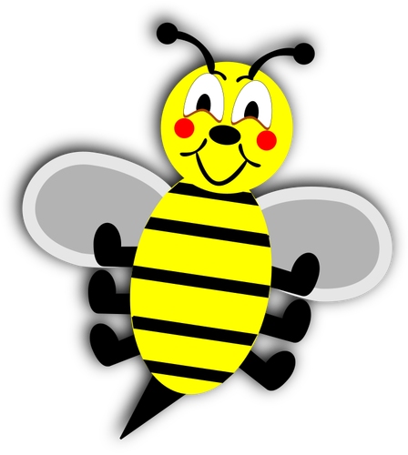 Cartoon leende bee
