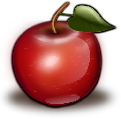 Prediseñadas de vector de manzana roja brillante manchada