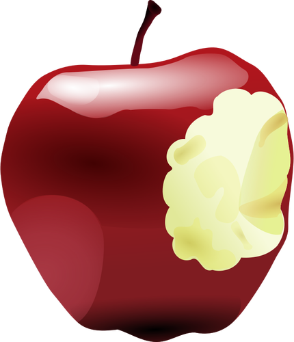 काटो वेक्टर छवि के साथ सेब