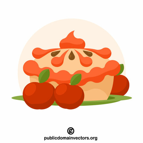 Apple pie vector graphics