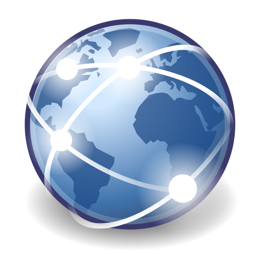Conectat globul vector icon