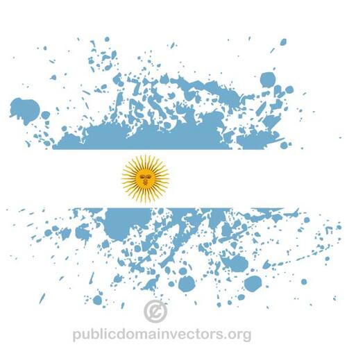 Vettore di bandiera argentina inchiostro splatter