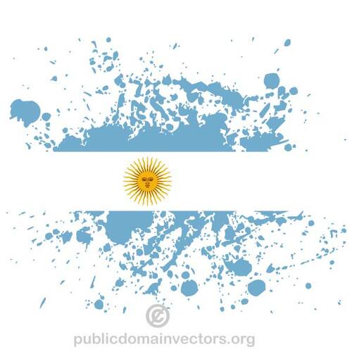 Vector de salpicaduras de tinta de bandera Argentina