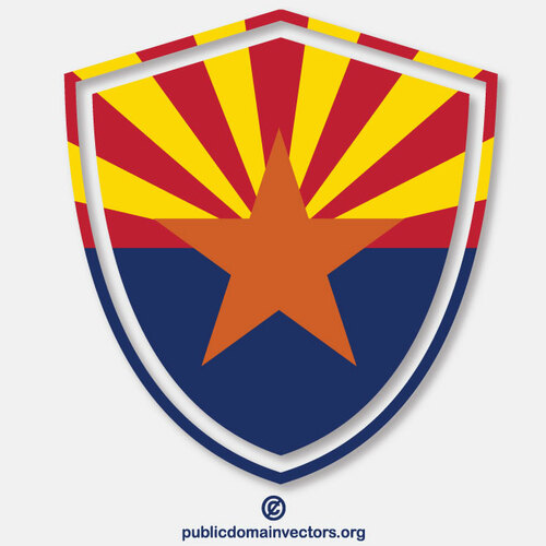 De vlag heraldische schild van Arizona
