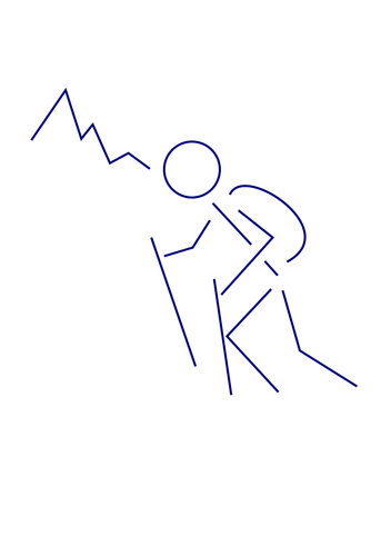 Hiker stick figure