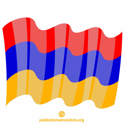 Waving flag of Armenia