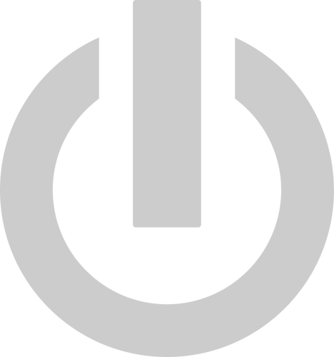Ícone de botão de energia cinza