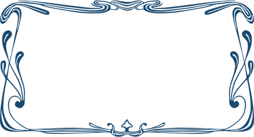 Azul de estilo art nouveau marco vector clip de arte
