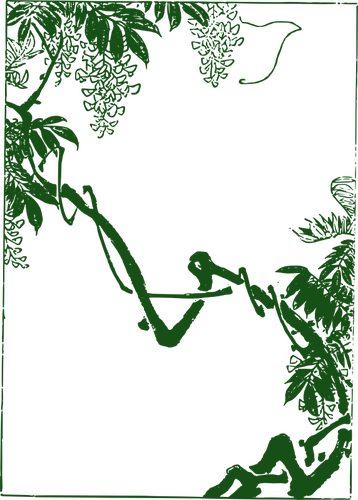 Cadre vert de la forêt