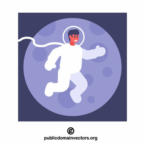 Astronaut in space vector clip art