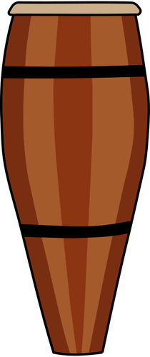 Atabaque hand drum vector drawing