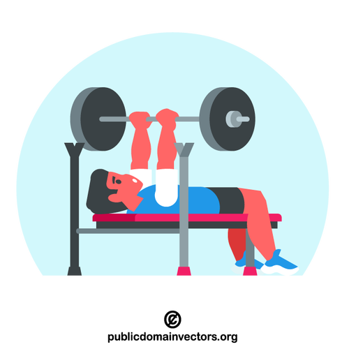 Bench press yapan atlet