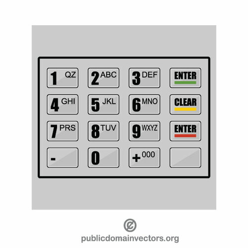 ATM Maschine Tastatur