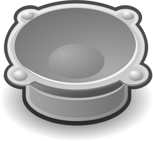 Imagem vetorial de ícone de alto-falante áudio com sombra