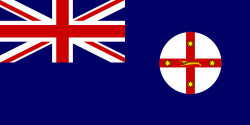 Vector drawing of flag of New South Wales