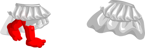 Векторное изображение женского гардероба-юбка с красным ноги для аватара