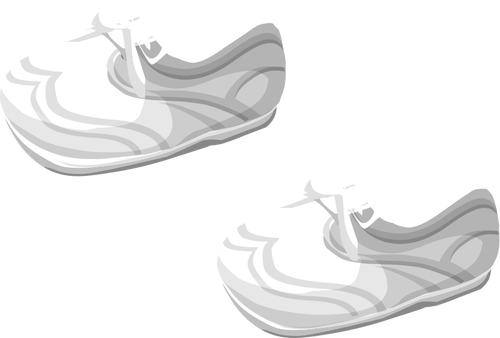 Dibujo de zapatos de bebé suave vectorial