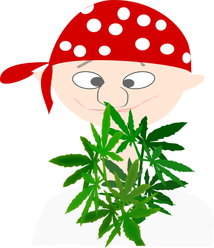 Vektor-Bild von Marihuana Benutzer avatar