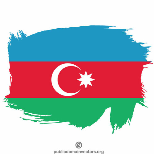 Azerbaycan bayrağı boyalı