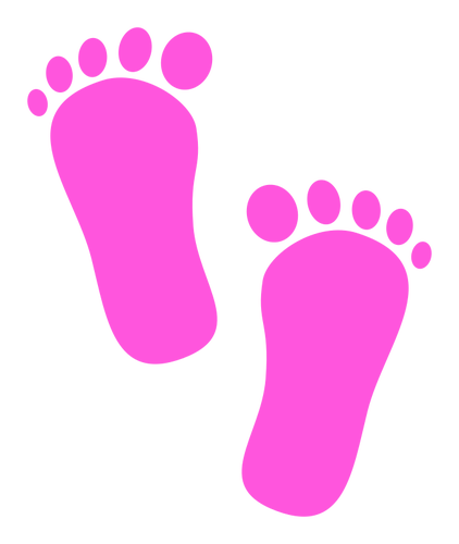 Baby girl footprints