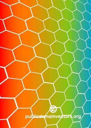 Kleurrijke patroon met zeshoeken