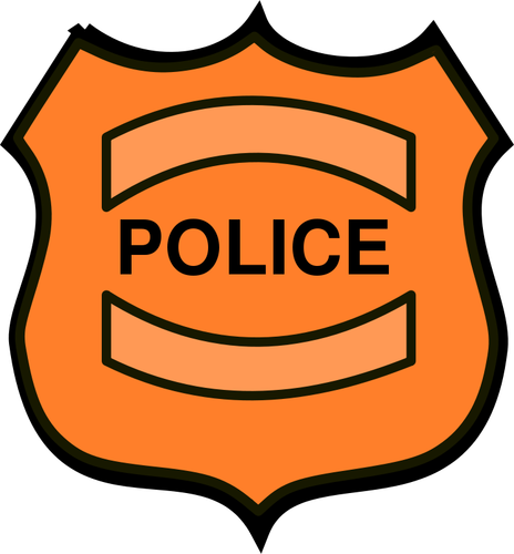 Politiet badge vektor tegning