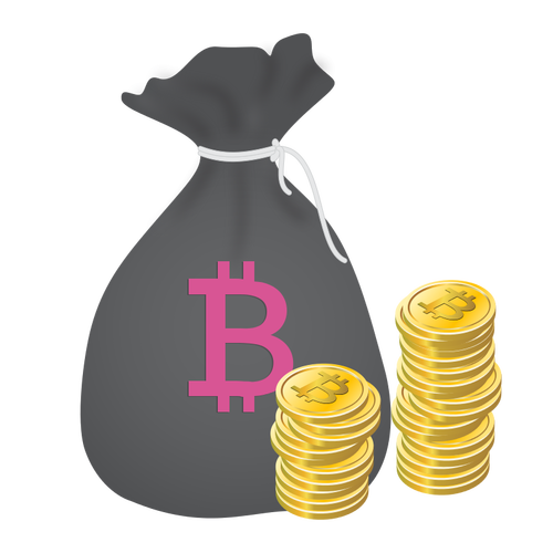 Sac de Bitcoins vector image