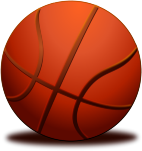 Bollen för basket med en skugga vektorbild
