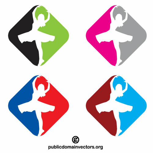 Logo de classe d’école de ballet