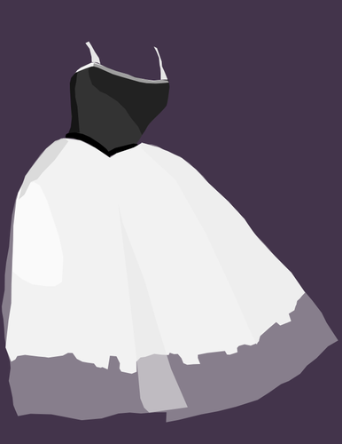 Dibujo vectorial de ballet vestido