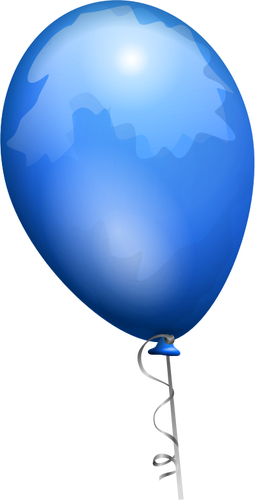 Vektorigrafiikka sinisestä kiiltävästä ilmapallosta sävyillä