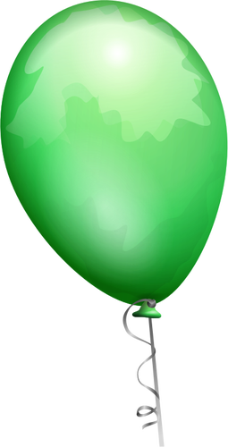 Vektor seni klip hijau mengkilap balon dengan nuansa
