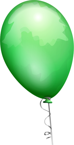 Vektor-ClipArt-Grafik grün glänzende Ballon mit Schattierungen