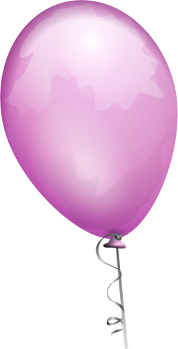 Image vectorielle du ballon violet sur une chaîne décorée