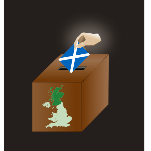 Skotlannin itsenäisyysäänestyksen vektorikuva