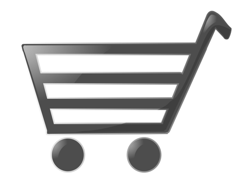 Shopping cart tecken vektor ritning