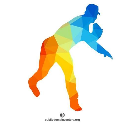 Baseball-Spieler-silhouette