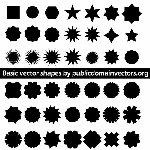 Temel geometrik şekiller pack vektör