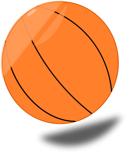 Basketball Ball mit Schatten-Vektorgrafiken