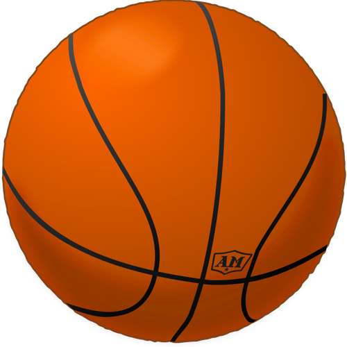 Basket spela bollen vektor ClipArt